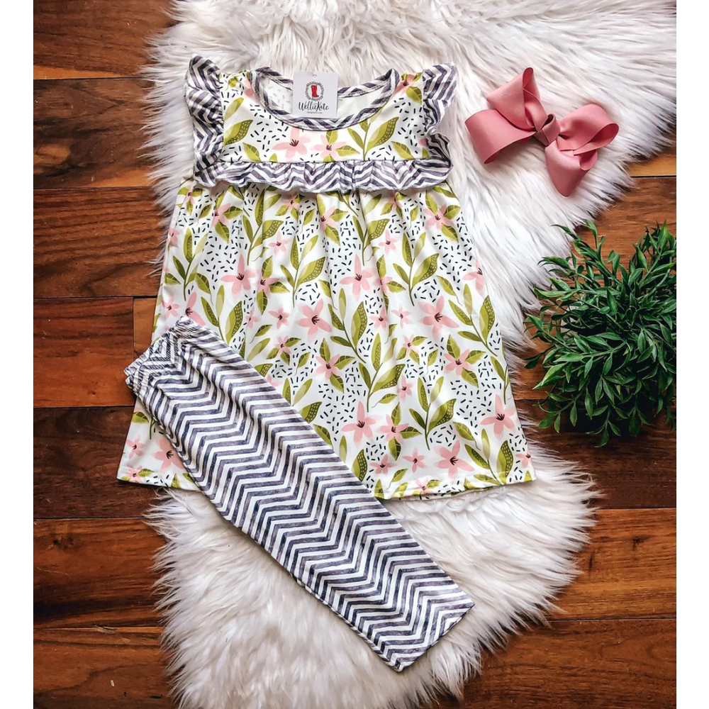 Wellington Designs Pink Lily Capri Set, Sz 14/16 NWT